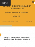 SESION 10-11 - Valoración de Concentrados y Valor Económico Del Mineral