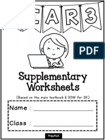 3rd (SK) Year 3 Supplementary Worksheets