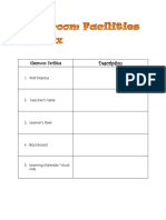 Classroom Facilities Matrix 5