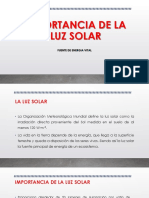 Importancia de La Luz Solar