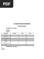 Examen 1er Grado 3t Koalin