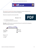 Moments - Torque, Couple, Principle of Moments, Centre of Mass