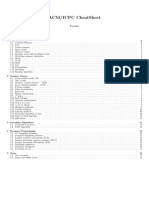 Acm/Icpc Cheatsheet: Puzzles