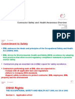 Contractor Safety and Health Awareness Overview