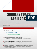 Surgery Toacs APRIL 2012: Hassaan Bari Aga Khan University