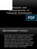 Analysis and Interpretation of Financial Statements