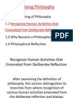 1.2 Recognize The Value of Doing Philosophy in Obtaining A Broad Perspective On Life