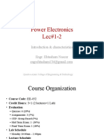 Power Electronics Lec#1-2: Introduction & Characteristics Engr. Ehtasham Naseer