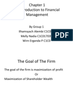 An Introduction To Financial Management: by Group 1 Ilhamsyach Alembi C1C017 Melly Nadia C1C017039 Wirn Erganda P C1C0