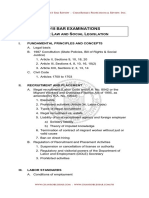 2018 Bar Examinations L L S L: Abor Aw and Ocial Egislation