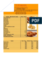 SV Lotus Temple Prasadam List