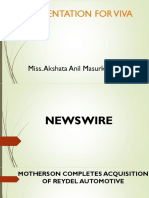 Presentation For Viva: Miss. Akshata Anil Masurkar