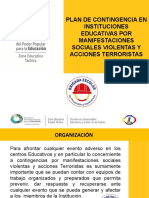 Plan de Contingencia Institucional Por Manifestaciones Sociales Violentas y Acciones Terroristas