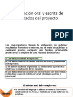 Presentación Oral y Escrita de Resultados Del Proyecto