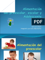 05 Alimentación Del Preescolar, Escolar y Adolescente