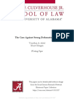 The Case Against Strong Defamation Laws: Yonathan A. Arbel Murat Mungan