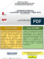 SEDES Rendición de Cuentas Final 2018 SEDES