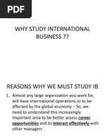 Why Study International Business ??