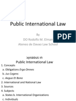 Public International Law: by DO Rodolfo M. Elman Ateneo de Davao Law School