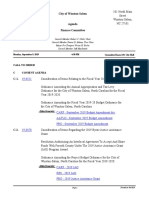 Finance Committee Agenda, 09/19/2019