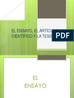 Ensayo, Articulo Cientifico y Tesis V