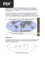 Great Circle North Pole South Pole Longitude: Meridian