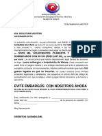 Carta para Acuerdos de Pago Gurabo