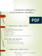 Conocimiento Ordinario y Conocimiento Científico