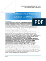 Presentacion de La Materia Calculo Vectorial