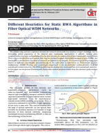 Different Heuristics For Static RWA Algorithms in Fiber Optical WDM Networks