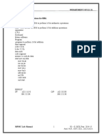 Cmrcet Department of E.C.E. Experiment No.: 1 16 Bit Arithmetic Operations For 8086