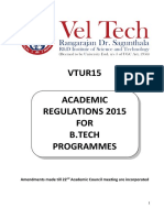 B.Tech Regulations VTUR15 PDF