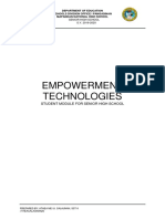 Empowerment Technologies: Student Module For Senior High School