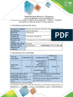 Guía de Actividades y Rubrica de Evaluación - Tarea 2 - Realizar Pre-Tarea 2, Ciclo de Tarea 2 y Post-Tarea 2