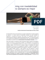 Core-Training Con Inestabilidad Externa No Siempre Es Mejor