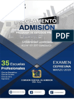 REGLAMENTO DE ADMISION PREGRADO Examen CEPREUNA PDF