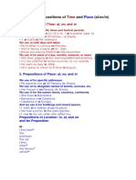 The Use of Prepositions of and