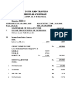 M/S. Sunil Tour and Travels Mr. Sunil Nebulal Chauhan: Statement of Total Income