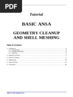 Basic Ansa: Geometry Cleanup and Shell Meshing