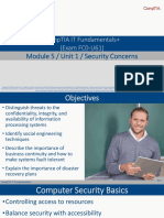 Comptia It Fundamentals+ (Exam Fc0-U61) : Module 5 / Unit 1 / Security Concerns