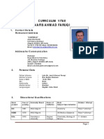 Nafis Ahmad Faruqi: Curriculum Vitae