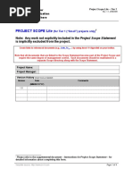 Scope Statement Lite Template