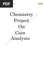 Chemistry Project Qualitative Analysis of Different Coins PDF