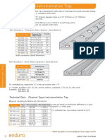 Channel-Type Instrumentation Tray: Part Numbers - Polyester Resin System, Solid Bottom