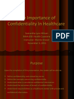 The Importance of Confidentiality in Healthcare