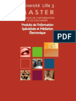 Master PRISME Produits de L'information Spécialisée Et Médiation Électronique