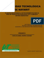 Elaboración de Manual de Procedimientos para El Área de Producción Audiovisual de La Empresa Certero Marketing