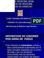 Medicina Legal Clase Lesiones Por Armas de Fuego