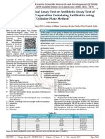 Anti Microbiological Assay Test or Antibiotic Assay Test of Pharmaceutical Preparation Containing Antibiotics Using 'Cylinder Plate Method'