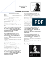 Someone Like You by Adele: Fill in The Blanks With The Correct Form of The Verbs in Past Tense